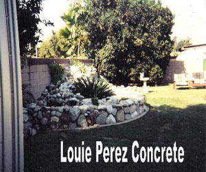 Round Stone Wall in a Lawn