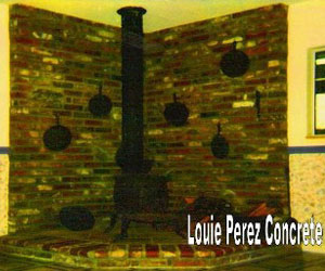Small Black Fountain on the Red Floor