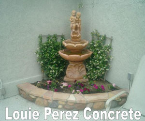Fountain and Plants on the Stone Bed