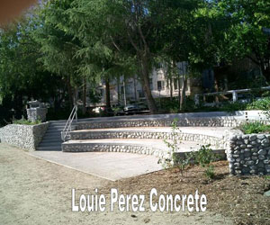 Semi Circle Stone Staircase in a Garden