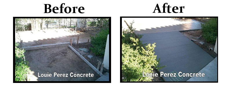 Before and After Concrete flooring